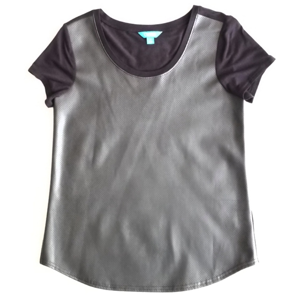 Faux Leather Shirt